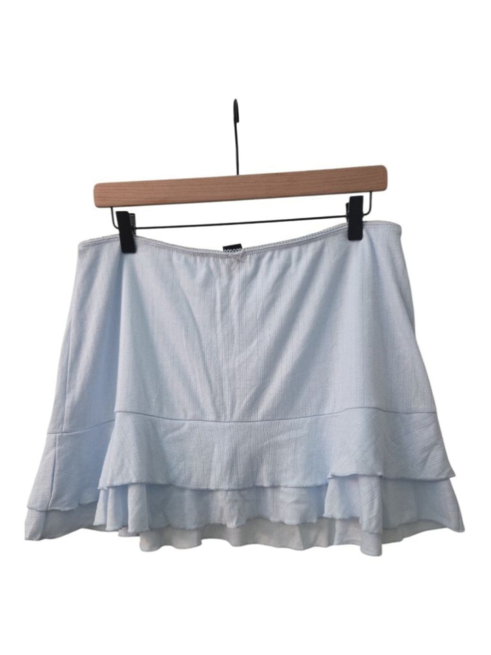 NWT Wild Fable Womens Light Blue Ruffle Tiered Mini Skort Large